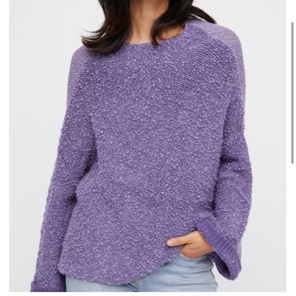 Free People Purple Cuddle Up Sweater  S